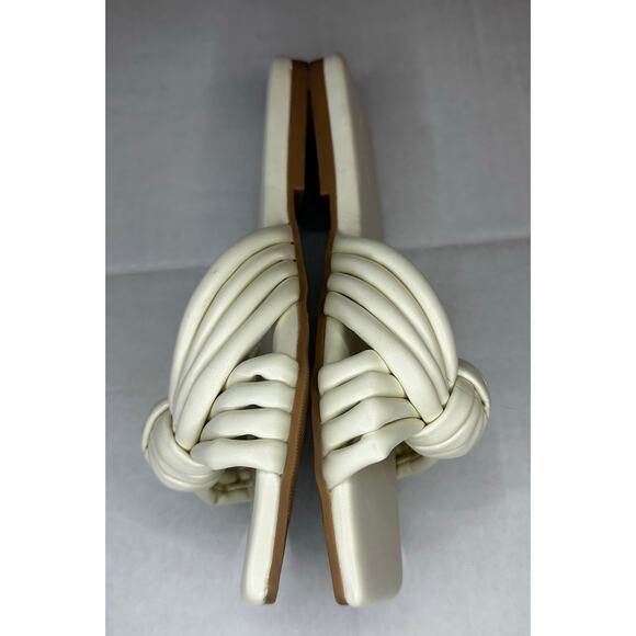 Open Edit twisted slides White Women's Size 7 M - Picture 4 of 6